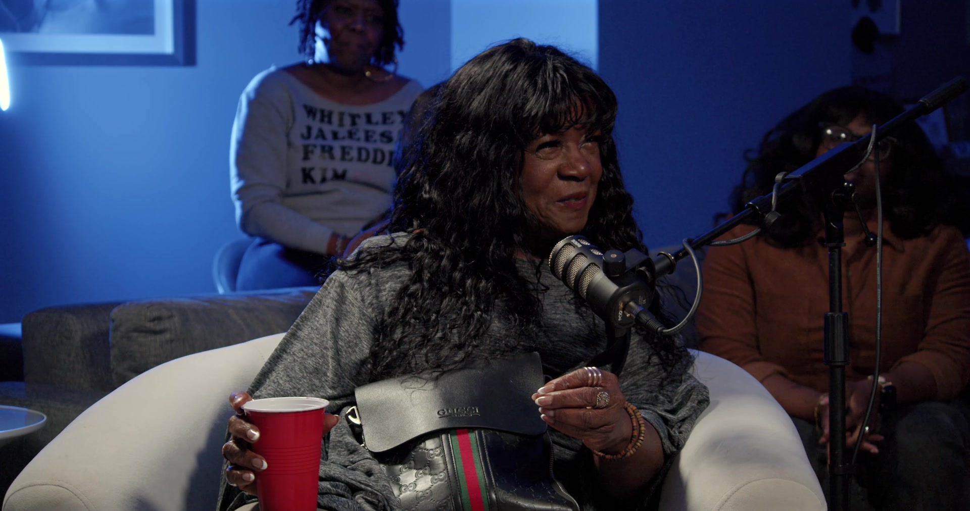 Charnele Brown speaking with Durrell K. Douglas during Live From The Black House.